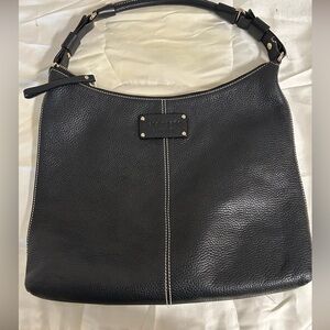 vintage Kate Spade Black Pebbled Cow Leather, very soft, Shoulder Bag.